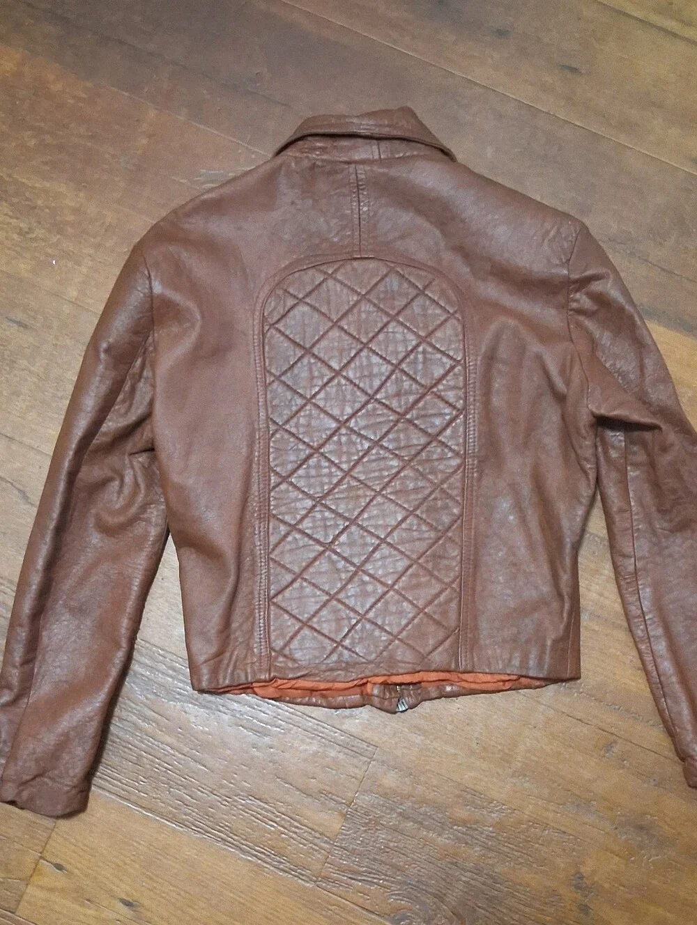 Women's Or Unisex Vintage 1970s Genuine Leather Jacket - Picture 7 of 8